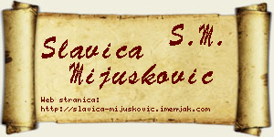 Slavica Mijušković vizit kartica